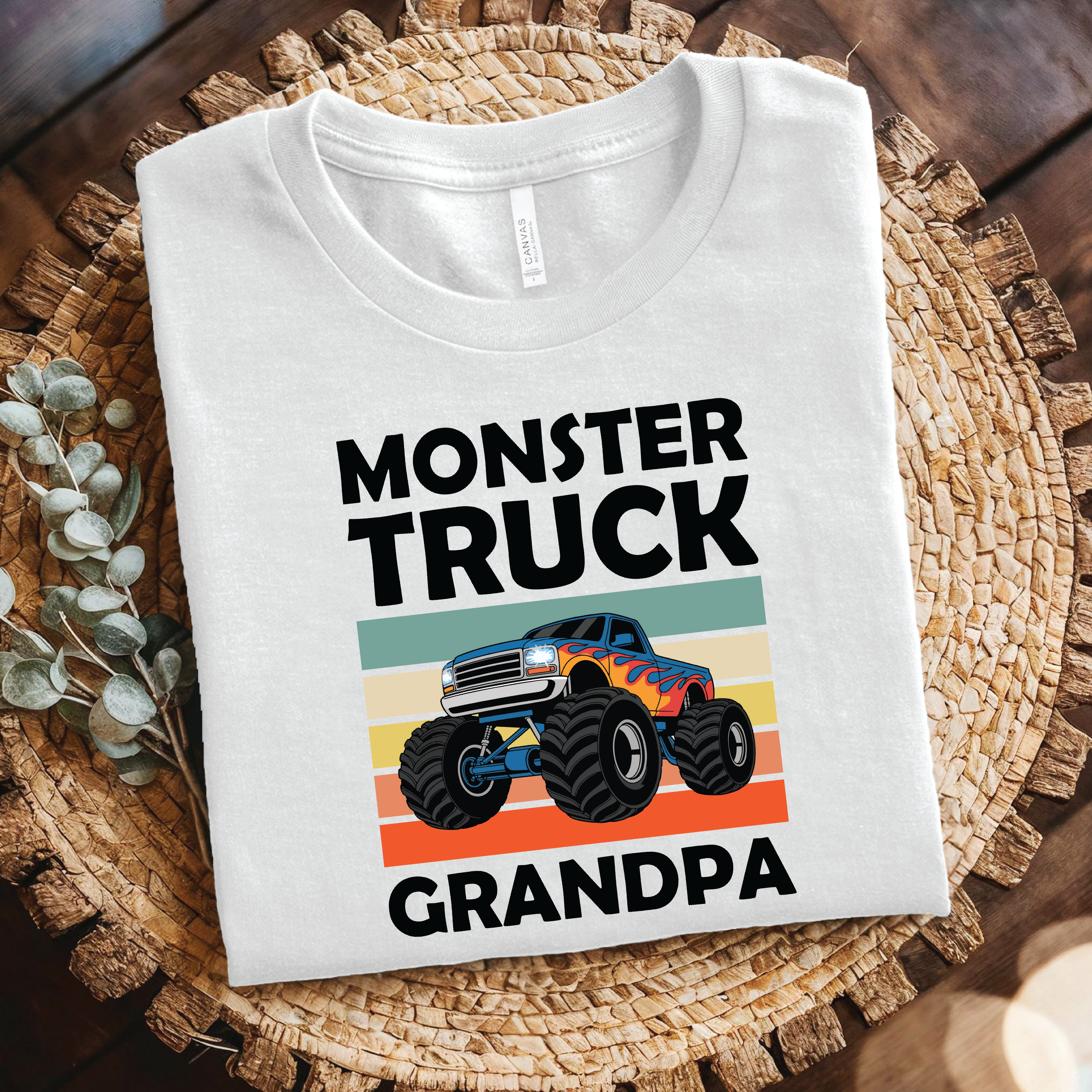 Monster Truck Grandpa shirt - Retro Funny Grandfather t-shirt, Cool Grandpa Gift