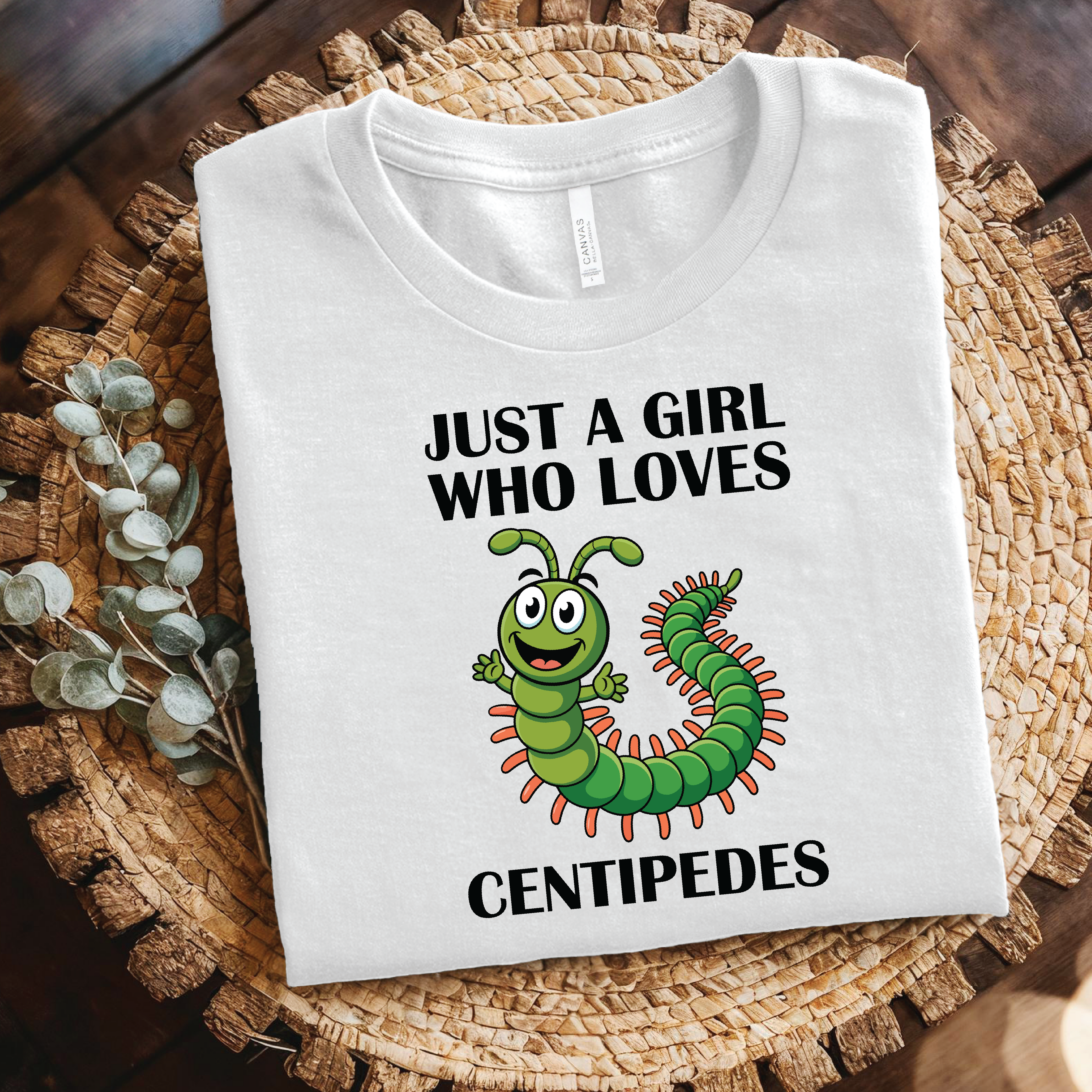 Just a Girl Who Loves Centipedes shirt - Funny Bug Lover shirt, Cute Nature Shirt