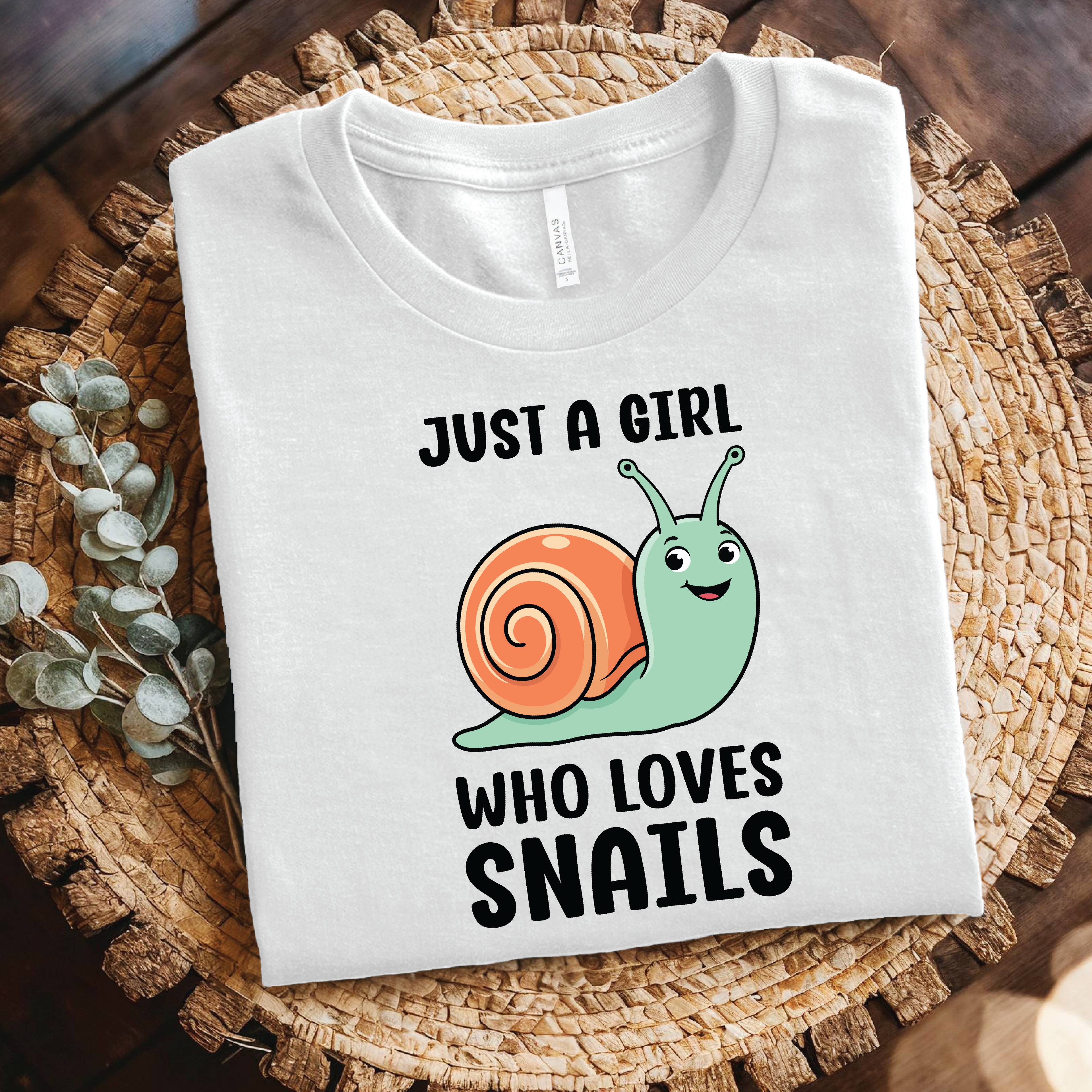 Snail Lover T-Shirt - Just a Girl Who Loves Snails shirt, Snail quotes