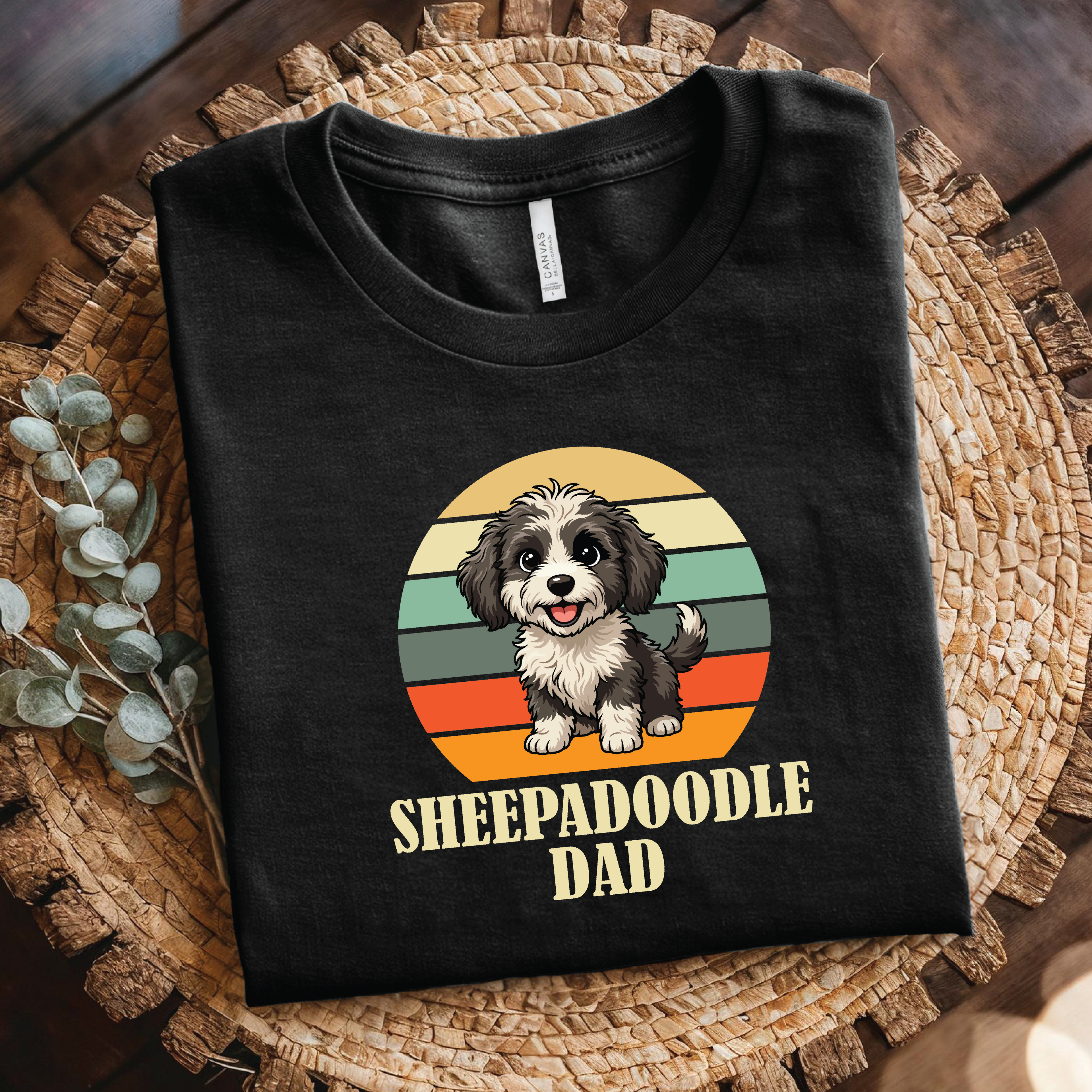 Sheepadoodle Dad T-Shirt - Funny Sheepadoodle Dog Owner shirt, Pet Parent shirt