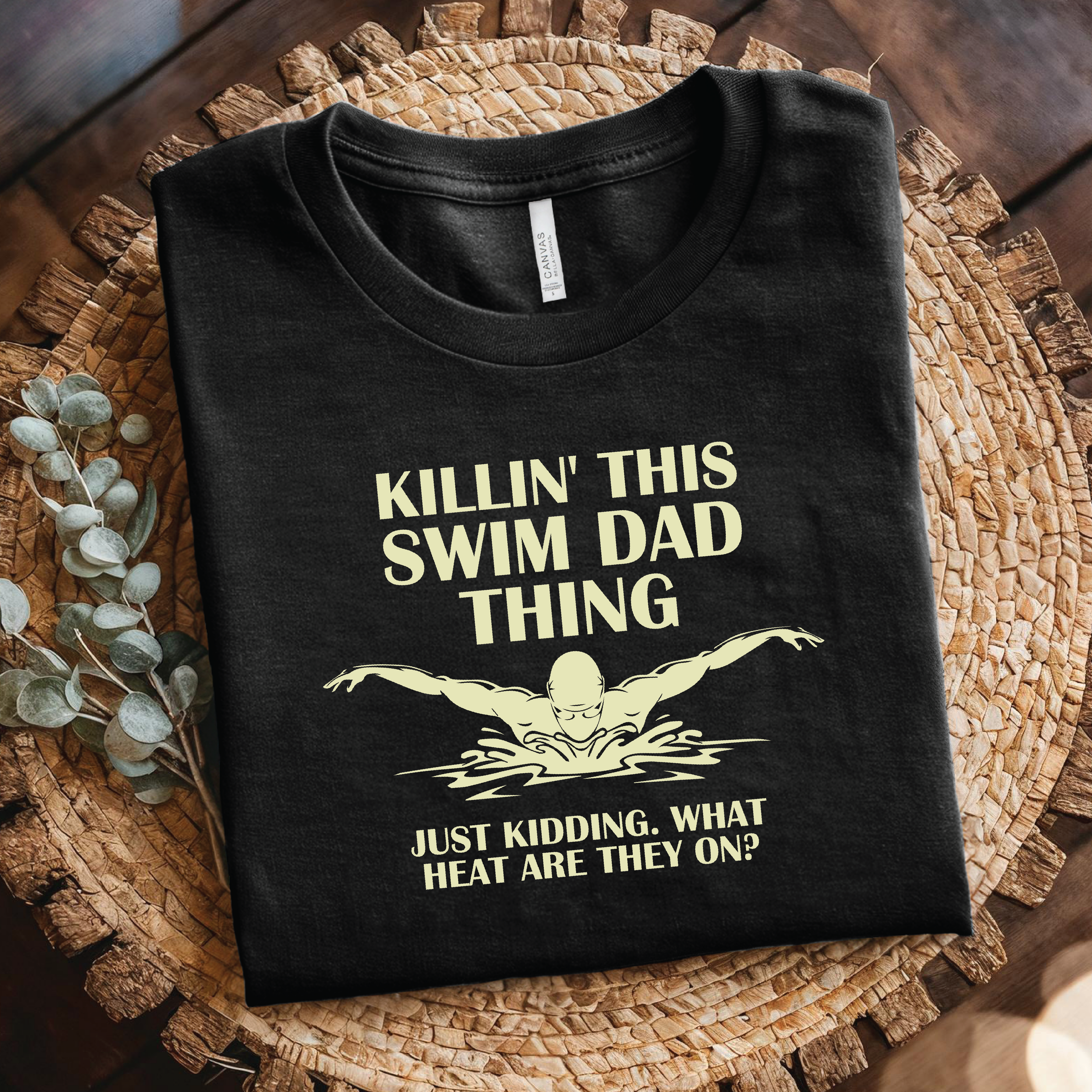 Swim Dad T-Shirt - Killin' This Swim Dad Thing, Funny Swimming Dad, Swimming Family Gift