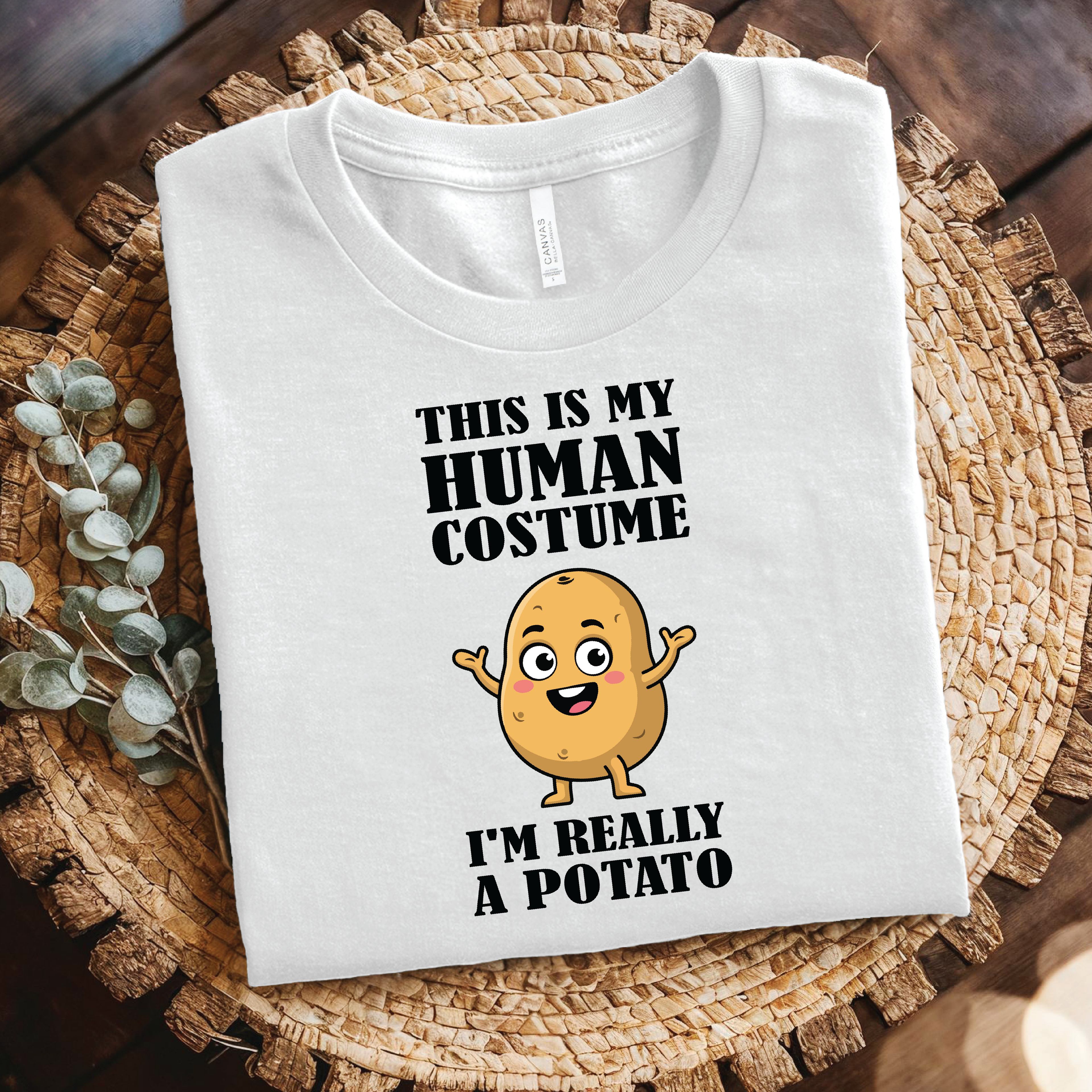 Potato Costume T-Shirt - This Is My Human Costume, I'm Really a Potato shirt