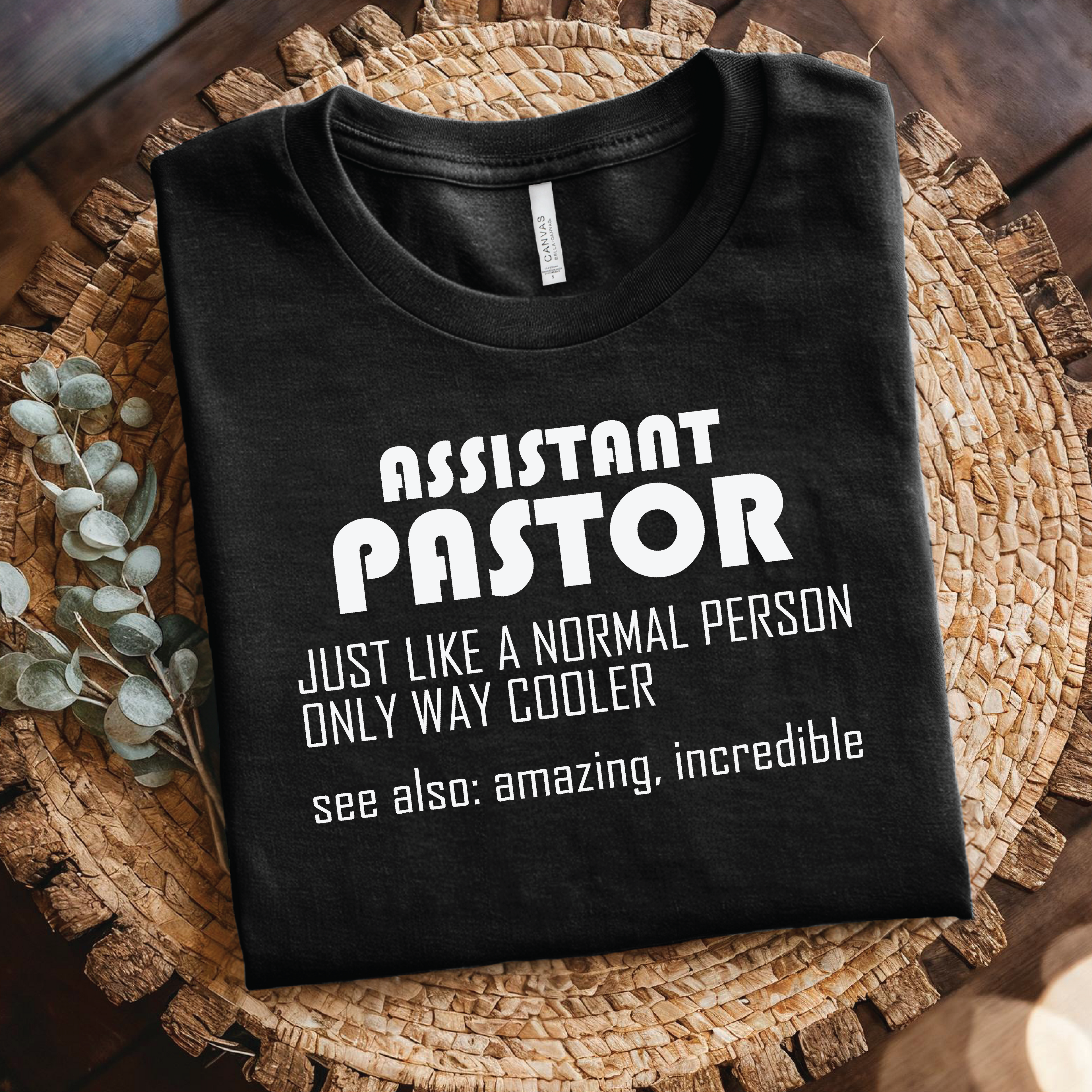 Assistant Pastor T‑Shirt - Just Like a Normal Person Only Way Cooler, Funny Church shirt