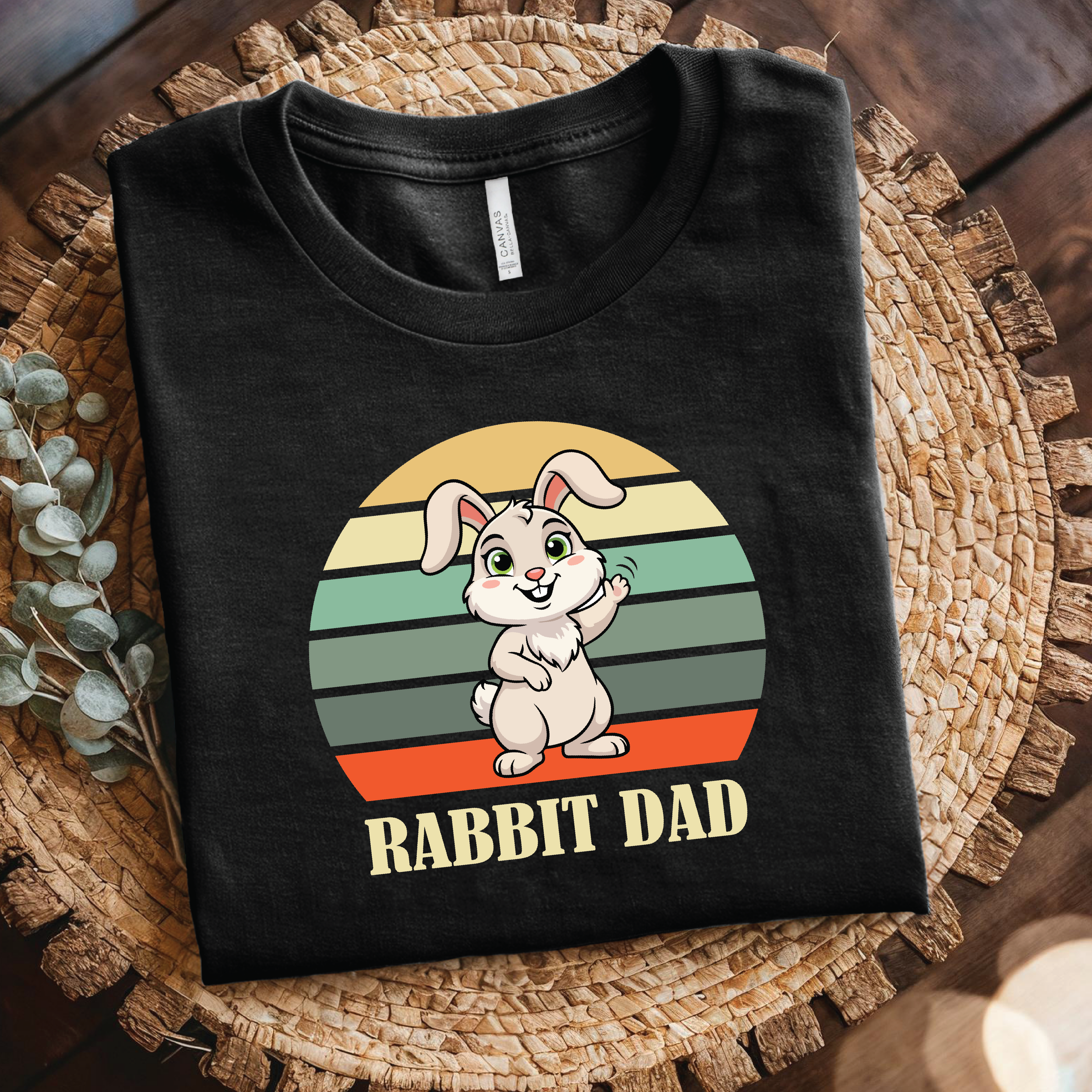 Rabbit Dad T-Shirt - Cute Retro Bunny Father’s Day shirt, Rabbit Quotes, Rabbit sayings