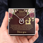 To My Mom Lucky In Love Necklace – Meaningful Gift for Mom – Mother's Day, Birthday, or Christmas Jewelry