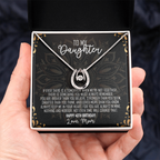 To My Daughter Lucky In Love Necklace – Meaningful Gift from Mom or Dad – Birthday, Graduation & Christmas Jewelry
