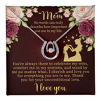To My Mom Lucky In Love Necklace – Meaningful Gift for Mom – Mother's Day, Birthday, or Christmas Jewelry