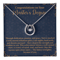 Congratulations on Your Master's Degree Lucky In Love Necklace – Graduation Gift for Her – Meaningful Jewelry with Message Card