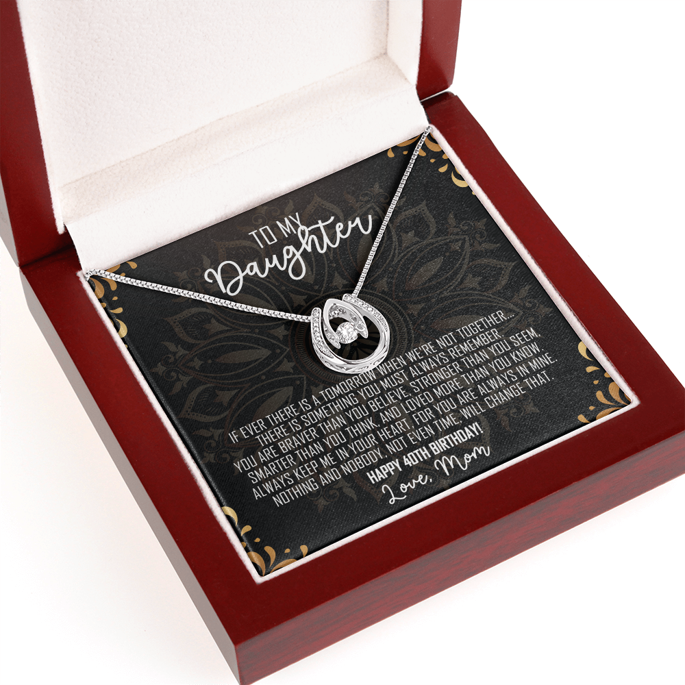 To My Daughter Lucky In Love Necklace – Meaningful Gift from Mom or Dad – Birthday, Graduation & Christmas Jewelry