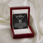 To My Daughter Lucky In Love Necklace – Meaningful Gift from Mom or Dad – Birthday, Graduation & Christmas Jewelry
