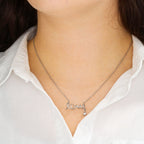 To My Wife Scripted Love Necklace – Romantic Gift for Wife – Anniversary, Birthday & Valentine's Day Jewelry