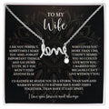 To My Wife Scripted Love Necklace – Romantic Gift for Wife – Anniversary, Birthday & Valentine's Day Jewelry