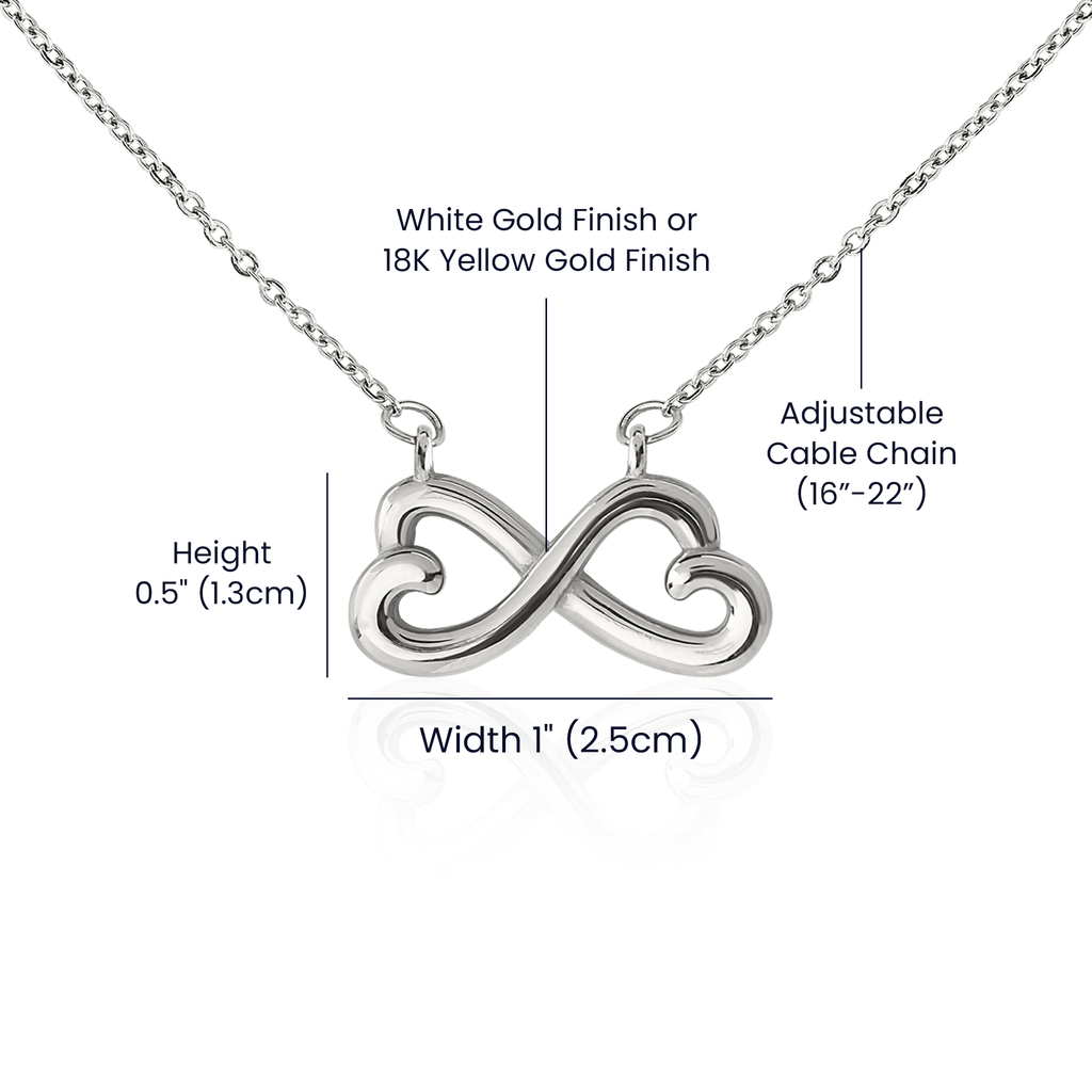 Happy Anniversary Endless Love Necklace – Romantic Anniversary Gift for Her – Meaningful Jewelry with Message Card