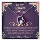 To My Beloved Mom Forever Love Necklace – Meaningful Gift for Mother – Mother's Day, Birthday, or Christmas Jewelry