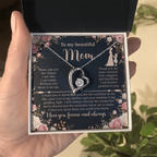 Forever Love Necklace for Mom – Sentimental Mother Gift – Elegant Jewelry with Message Card