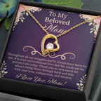 To My Beloved Mom Forever Love Necklace – Meaningful Gift for Mother – Mother's Day, Birthday, or Christmas Jewelry