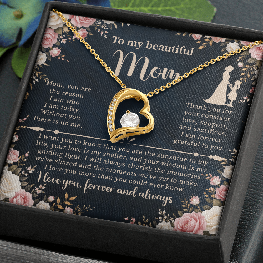 Forever Love Necklace for Mom – Sentimental Mother Gift – Elegant Jewelry with Message Card