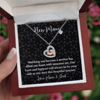New Mom Baby Feet Heart Necklace – Meaningful Gift for New Mother – Baby Footprint Jewelry with Heart Pendant
